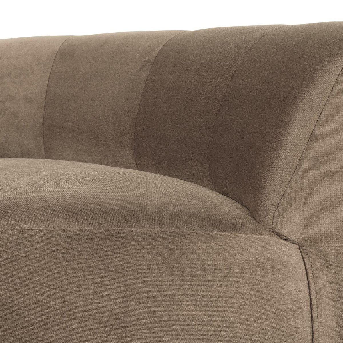 WOOOD Mojo Base bank hoekelement rond velvet Khaki