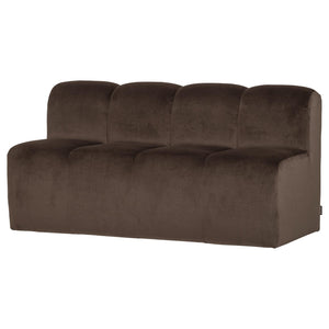 WOOOD Mojo eetbank 164 cm met rugleuning velvet Bruin