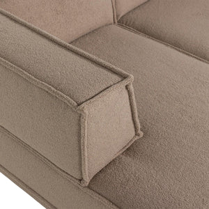 WOOOD Manu 3-zitsbank chaise longue links Taupe