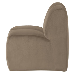 WOOOD Mojo eetkamerbank 84 cm met rugleuning velvet Khaki