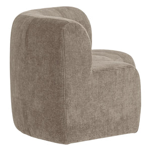 WOOOD Mojo Base eetbank halfronde hoek rugleuning rib Donkerzand