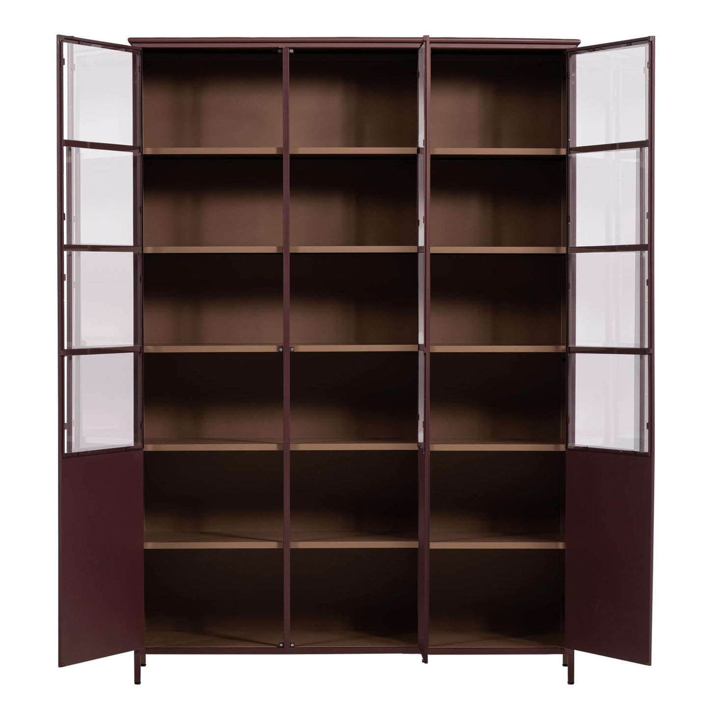 WOOOD Exhibit vitrinekast XL 3-deurs Bordeaux
