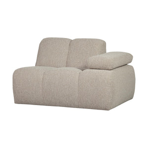 WOOOD Mojo 1-zits bank arm rechts bouclé Beige