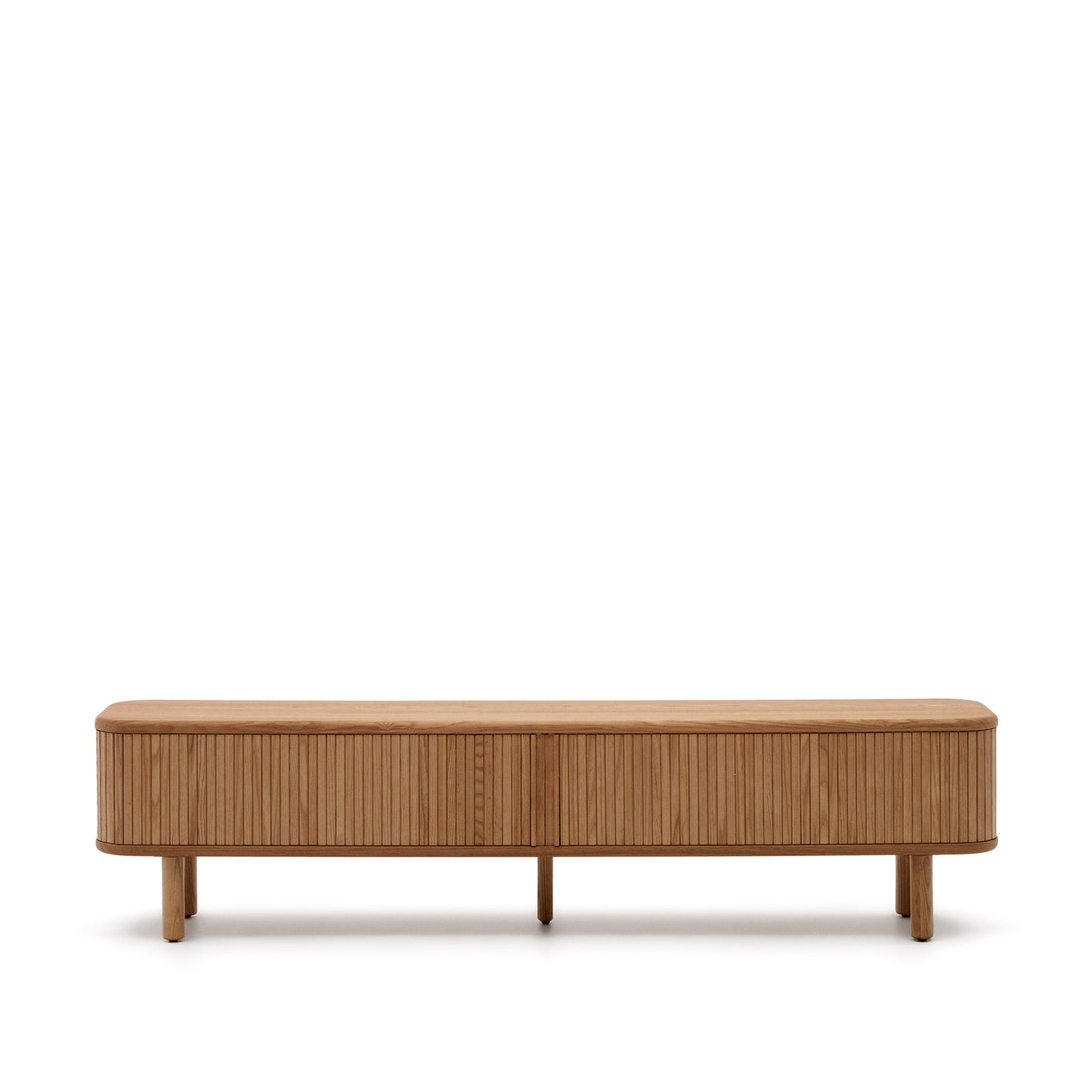 Kave Home Mailen tv-meubel met 2 deuren essen natuurlijke afwerking 200 x 50 cm