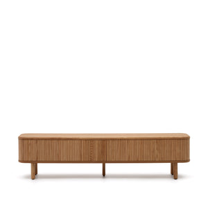 Kave Home Mailen tv-meubel met 2 deuren essen natuurlijke afwerking 200 x 50 cm