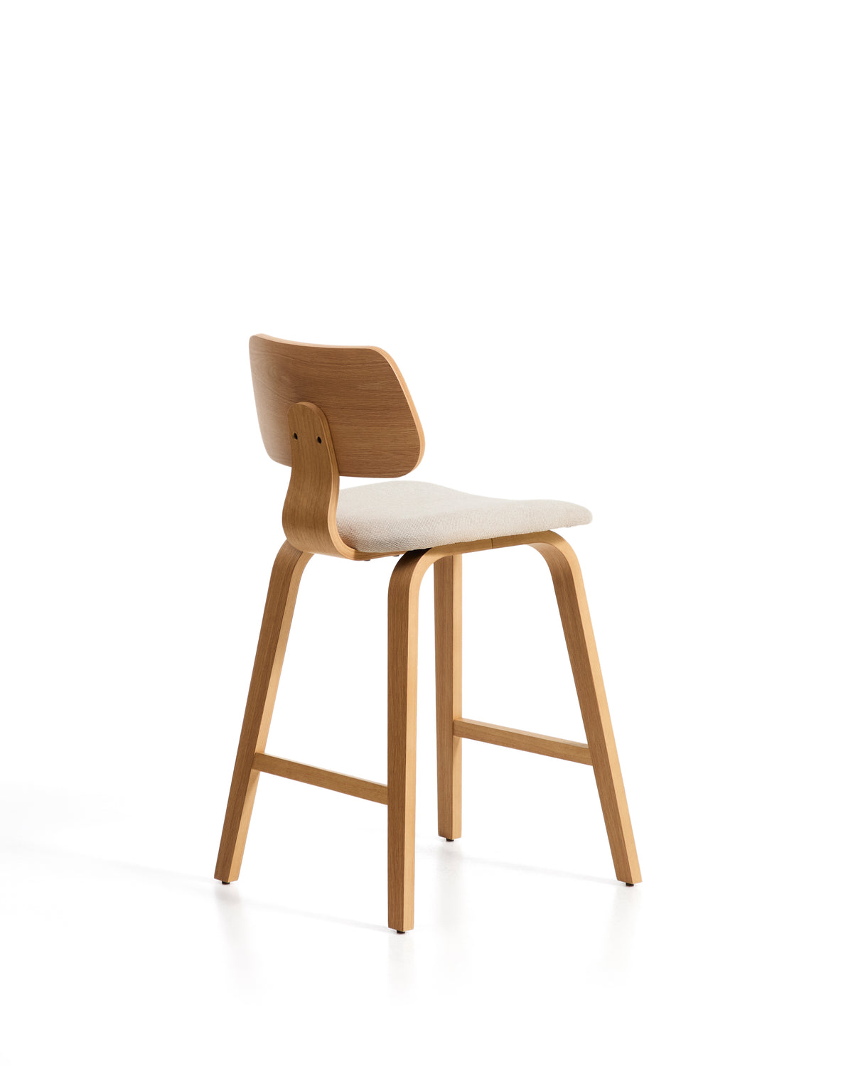 Kave Home Gena barkruk H66 chenille Grey/Beige