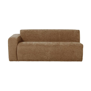 WOOOD Mojo Base 2-zits bank arm links wollig Honinggeel