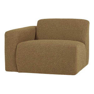 WOOOD Mojo Base 1-zits bank arm links bouclé Geel/Bruin