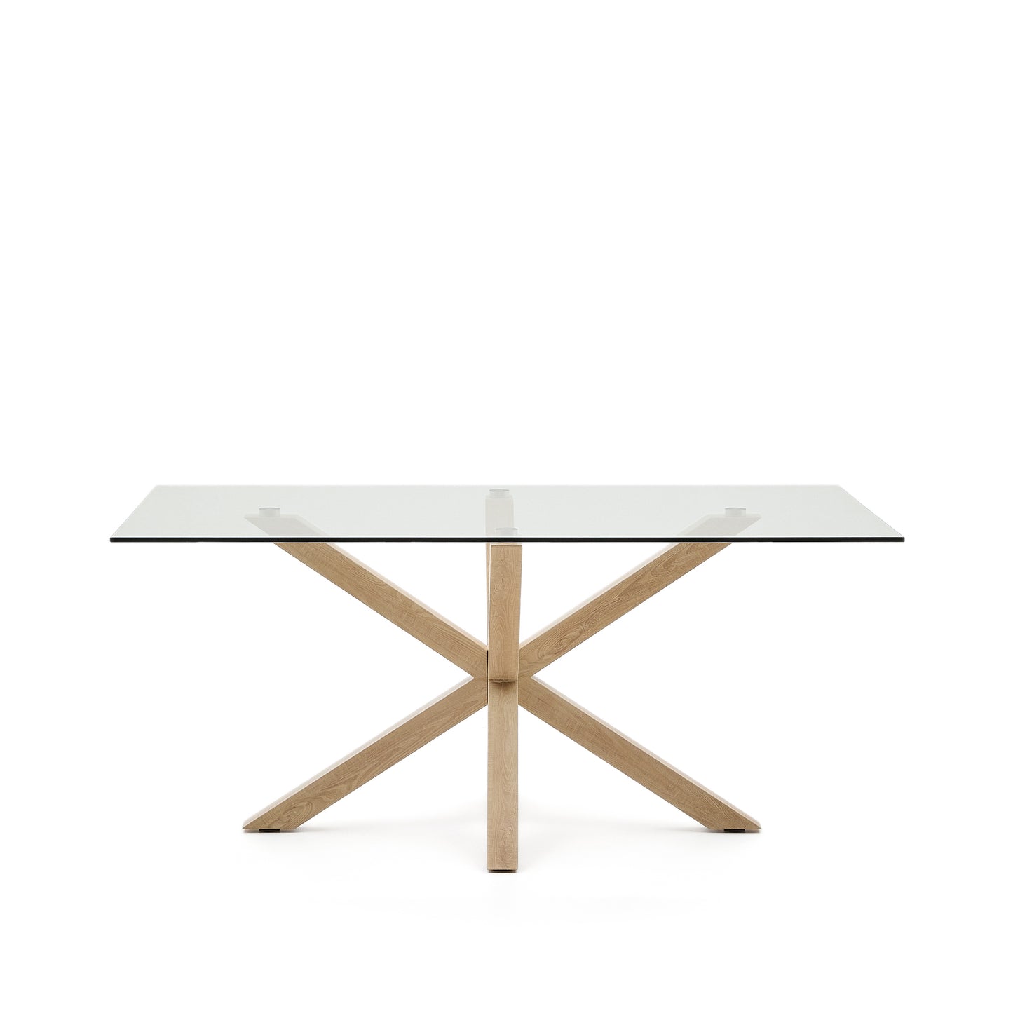 Kave Home Argo eettafel rechthoek 160x90 cm Clear/Natural