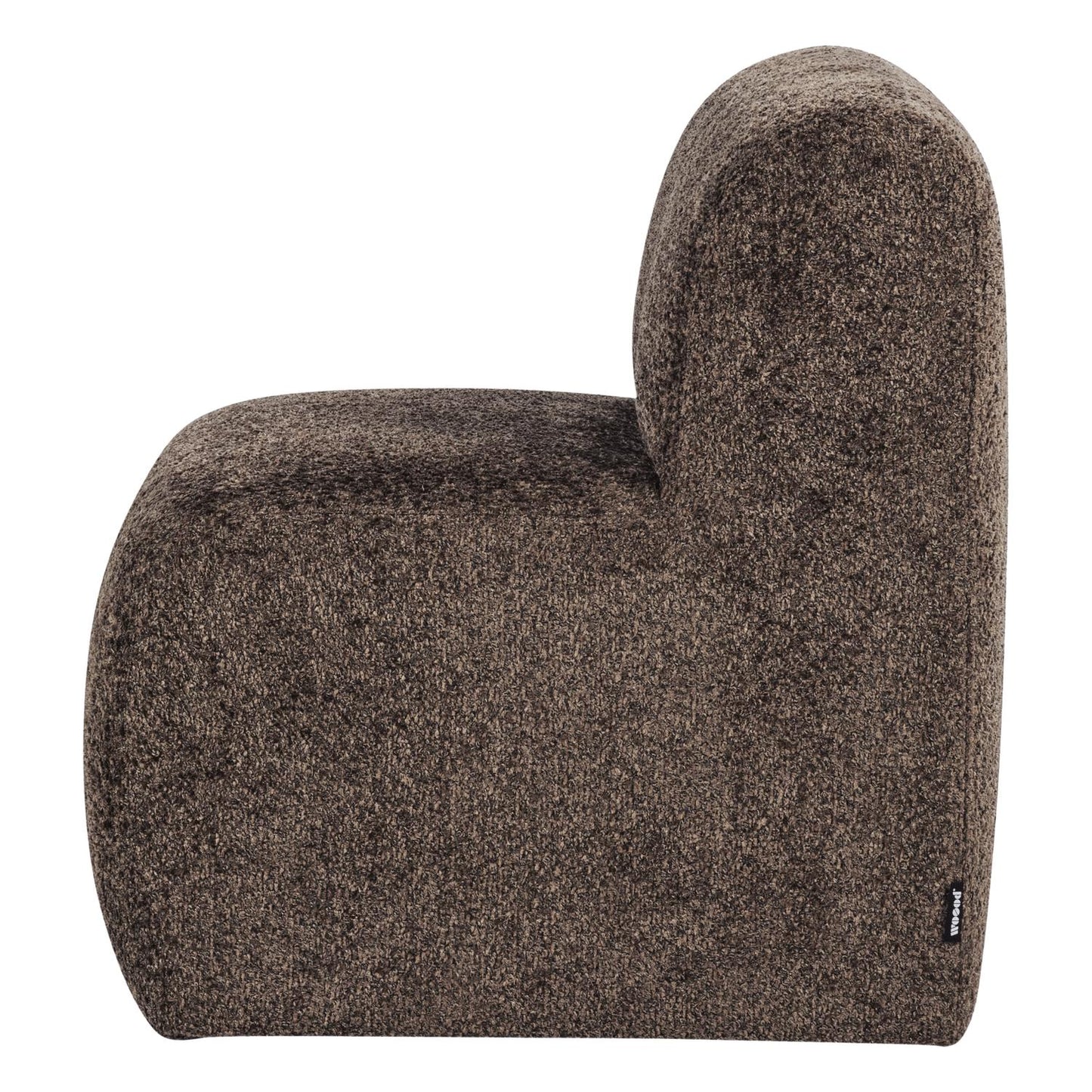 WOOOD Mojo Base eetkamerbank 84 cm met rugleuning wollig Bruin