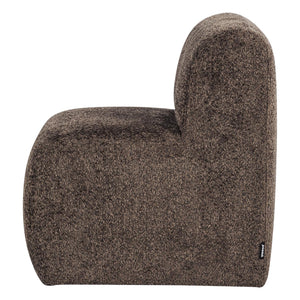 WOOOD Mojo Base eetkamerbank 84 cm met rugleuning wollig Bruin
