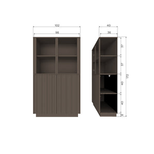 WOOOD Nova vitrinekast Truffel Bruin