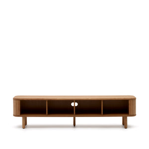 Kave Home Mailen tv-meubel met 2 deuren essen natuurlijke afwerking 200 x 50 cm