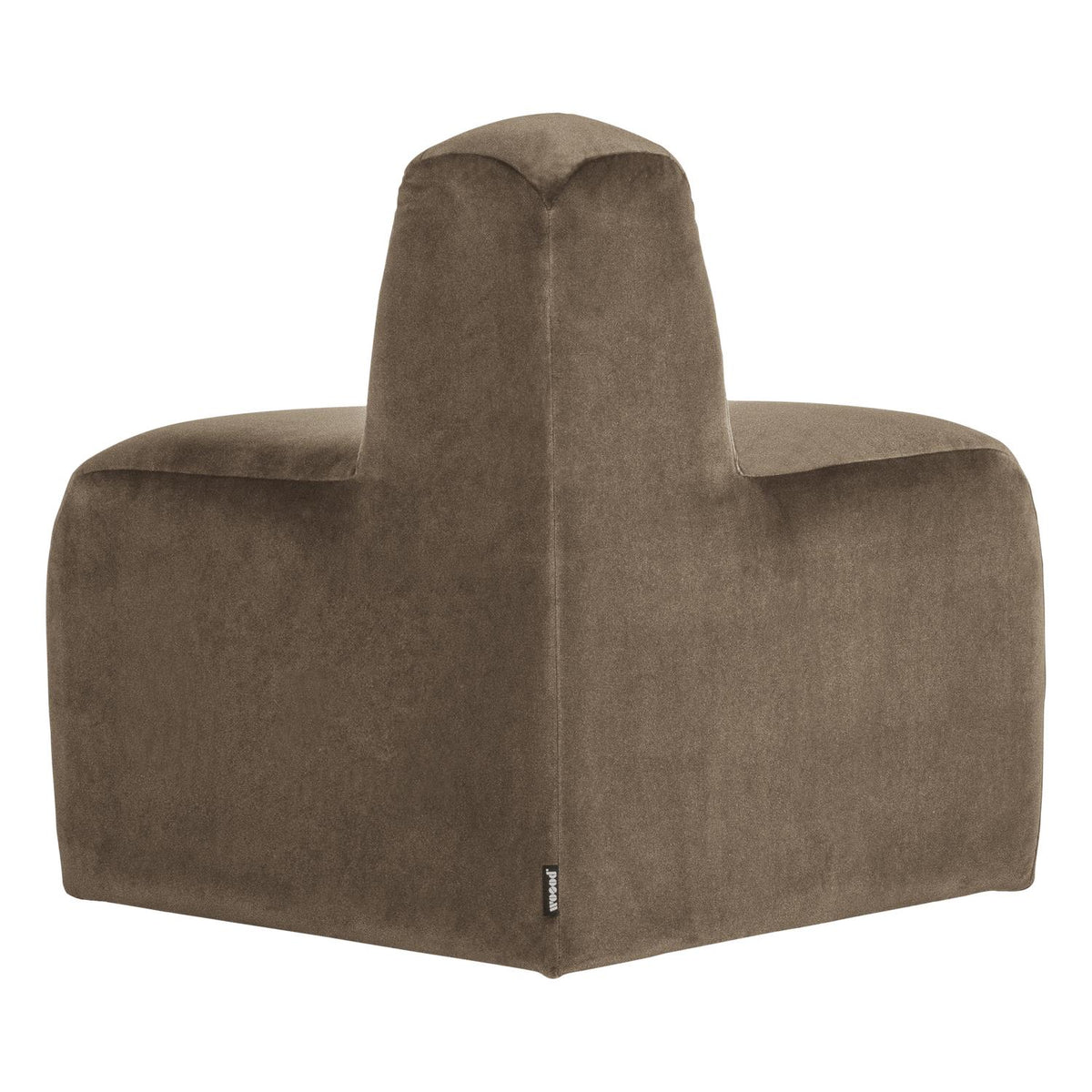 WOOOD Mojo eetbank hoek rond rugleuning velvet Taupe
