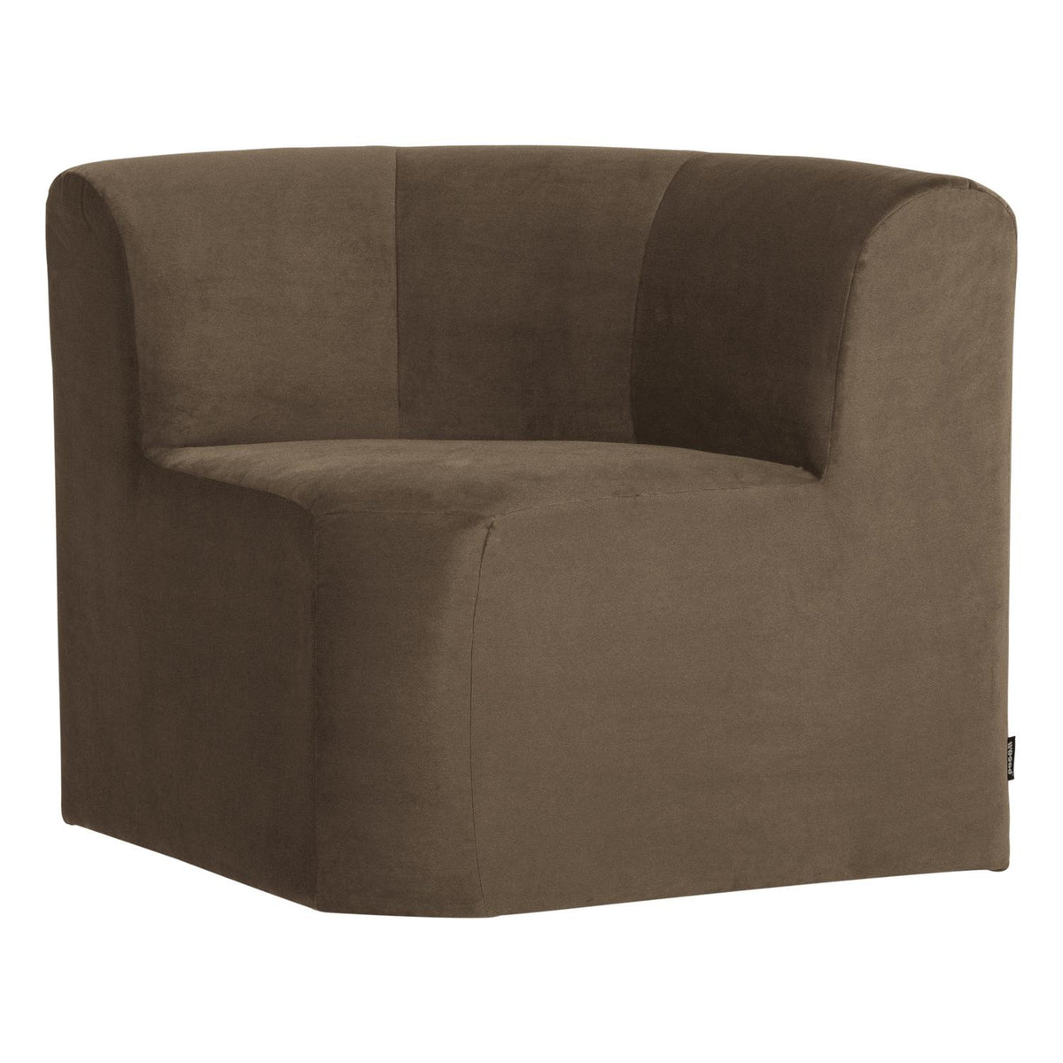 WOOOD Mojo Base eetbank hoek met rugleuning fluweel Taupe