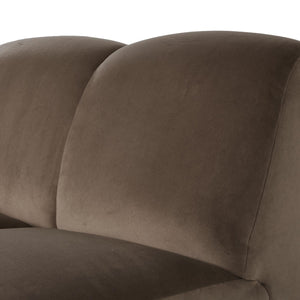 WOOOD Mojo 1-zits bank arm links velvet Taupe