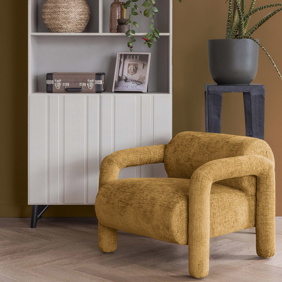WOOOD Lenny fauteuil Goud/Geel