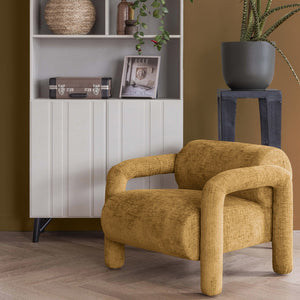 WOOOD Lenny fauteuil Goud/Geel