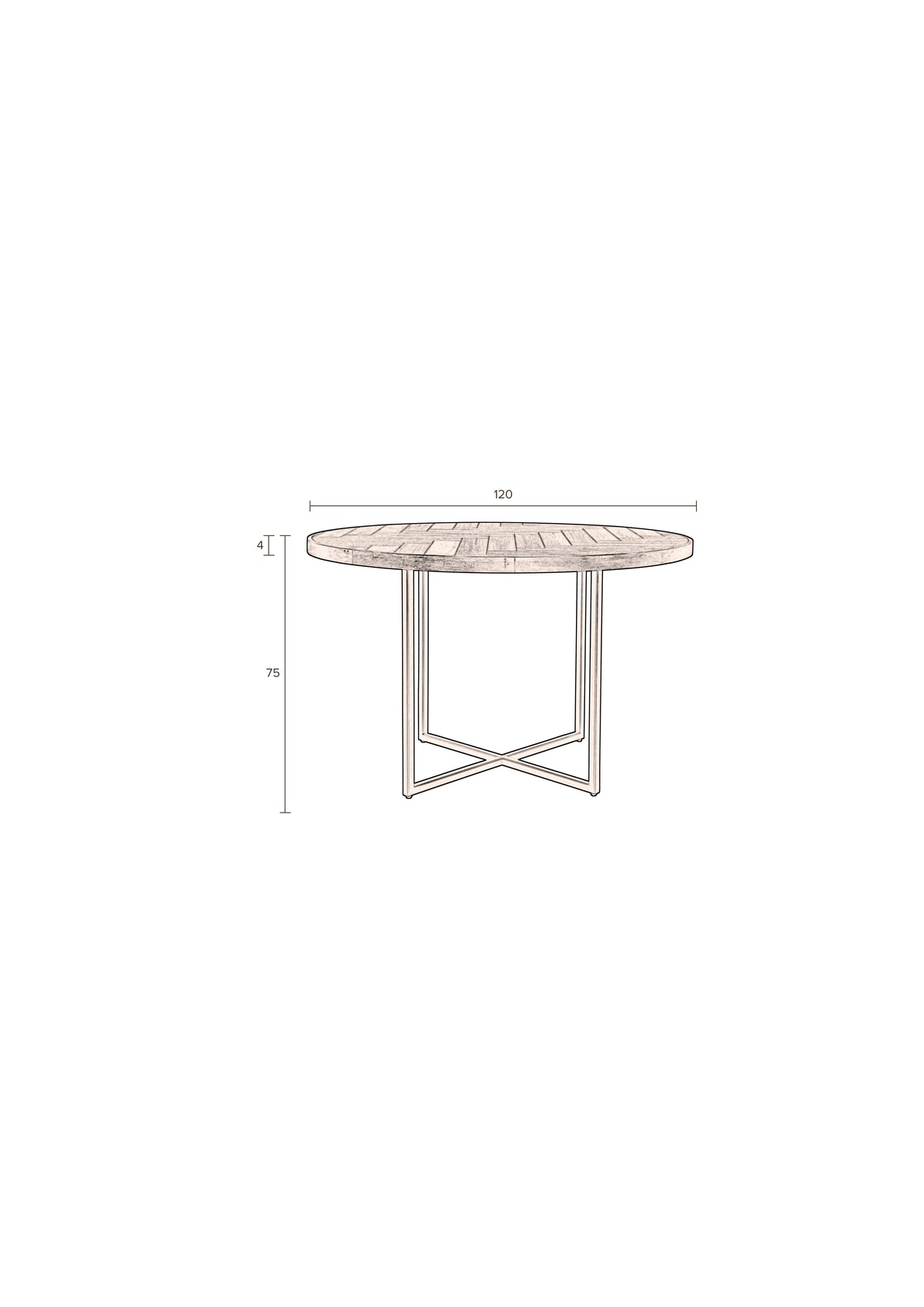 Dutchbone Class eettafel rond Ø120 cm Zwart