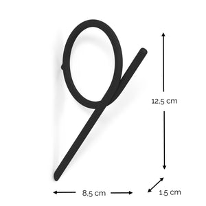 Spinder Design Tuba Large wandhaak Zwart