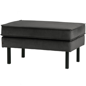 WOOOD Rodeo hocker velvet Antraciet