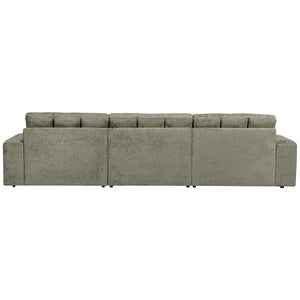 WOOOD Second Date chaise longue bank rechts structure velvet Frost