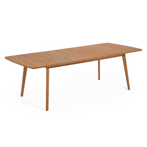 Kave Home Hanzel tuintafel uitschuifbaar rechthoek 183x100 cm Natural
