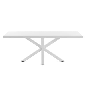 Kave Home Argo eettafel rechthoek 180x100 cm White/White