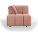 HKliving Wave bank left divan Linen Dusty Rose