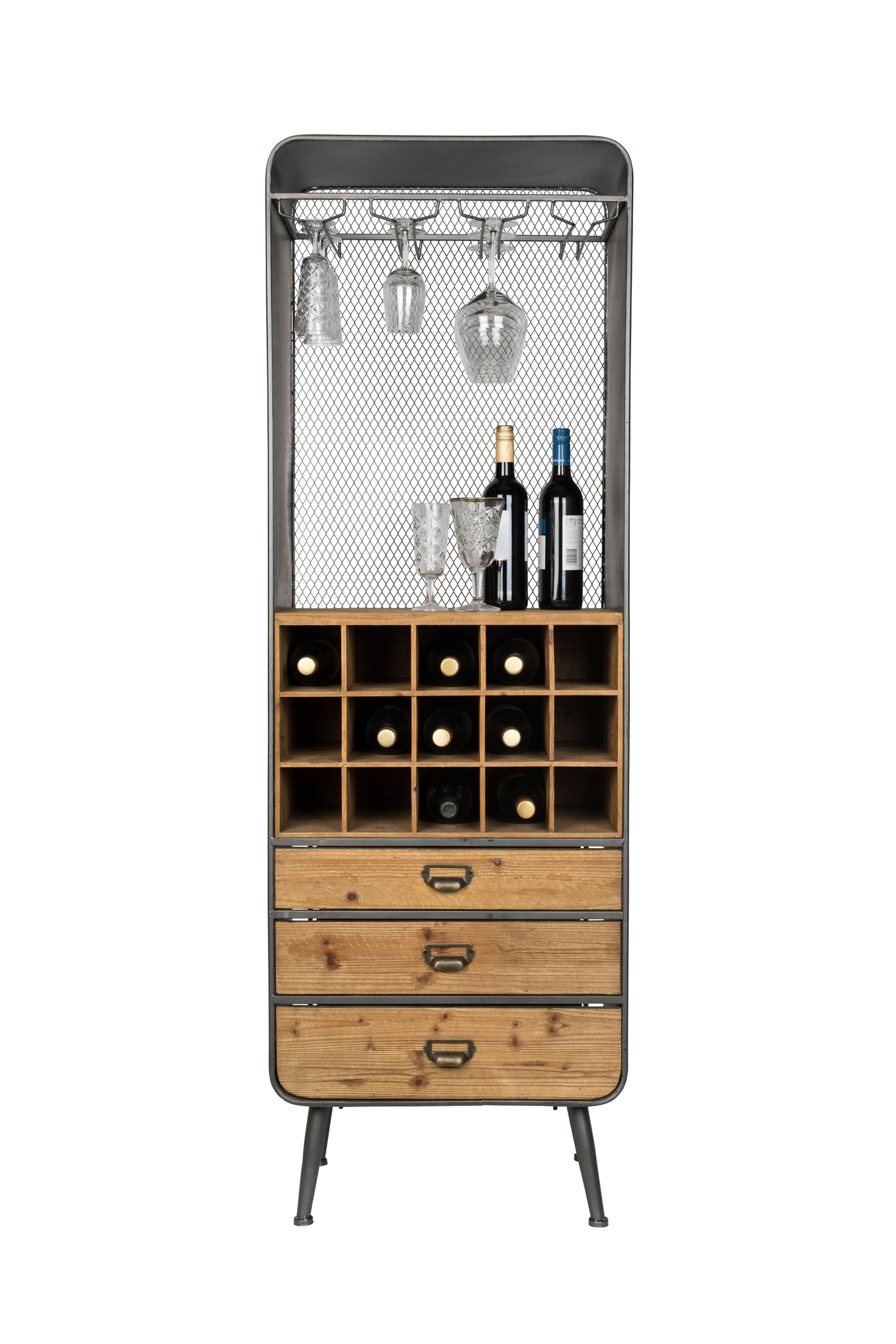 Dutchbone Vino wijnkast Bruin