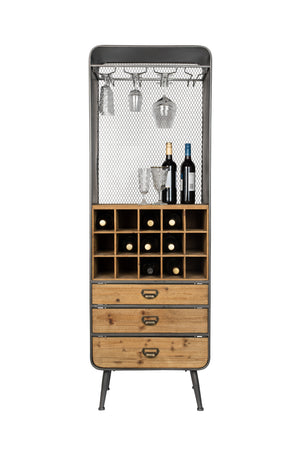 Dutchbone Vino wijnkast Bruin