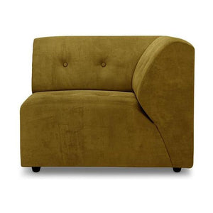 HKliving Vint bank right Royal Velvet Olive