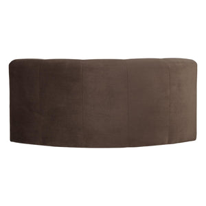 WOOOD Mojo Base eetbank halfronde hoek rugleuning velvet Bruin