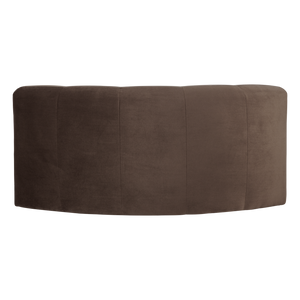 WOOOD Mojo Base eetbank halfronde hoek rugleuning velvet Bruin