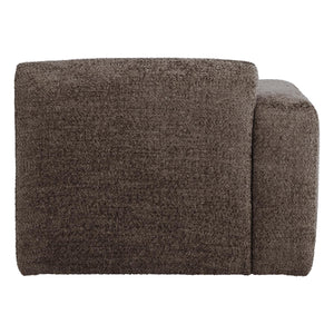 WOOOD Mojo Base 1-zits bank arm links wollig Bruin
