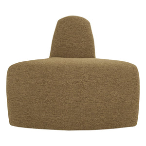 WOOOD Mojo Base eetbank hoek rond bouclé Geel/Bruin