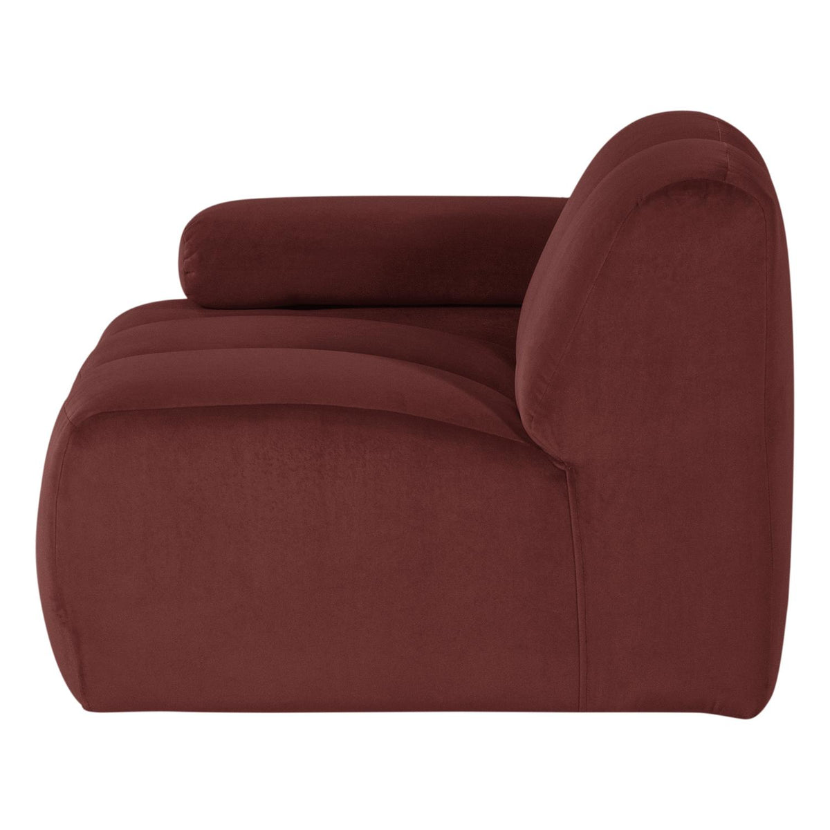 WOOOD Mojo 1-zits bank arm links velvet Kastanjebruin