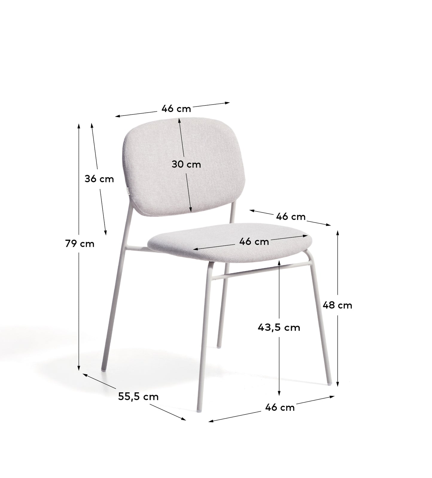 Kave Home Meli eetkamerstoel chenille Beige