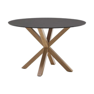 Kave Home Argo eettafel rond Ø120 cm Black/Brown