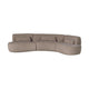WOOOD Batavier 6-zits bank halfrond velvet Zand Melange
