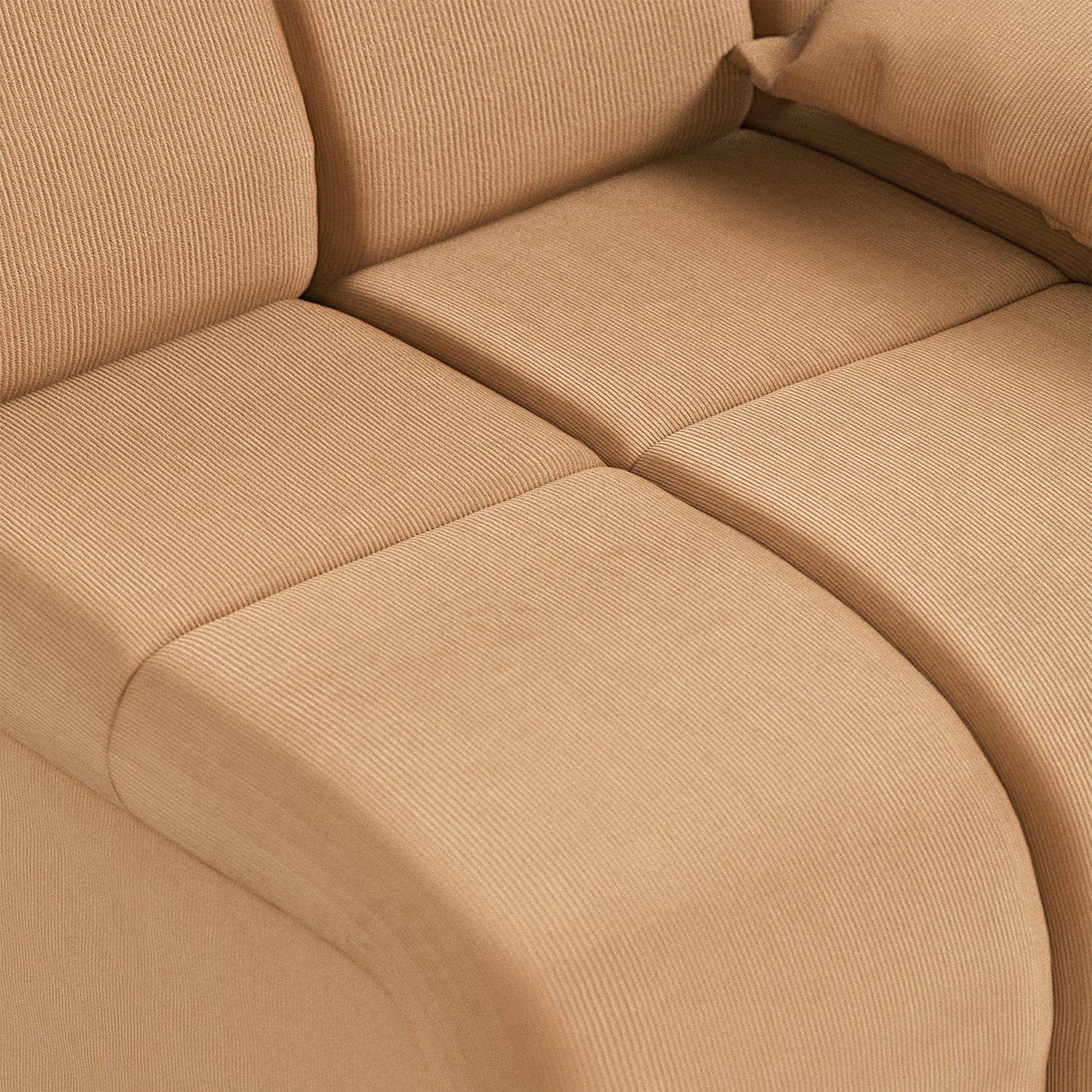 HKliving Wave bank right low arm Corduroy Rib Brown