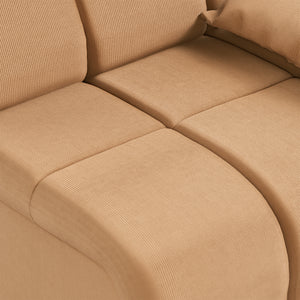 HKliving Wave bank right low arm Corduroy Rib Brown