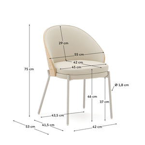 Kave Home Eamy eetkamerstoel Beige