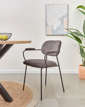 Kave Home Argo eettafel rond Ø120 cm Natural/Black