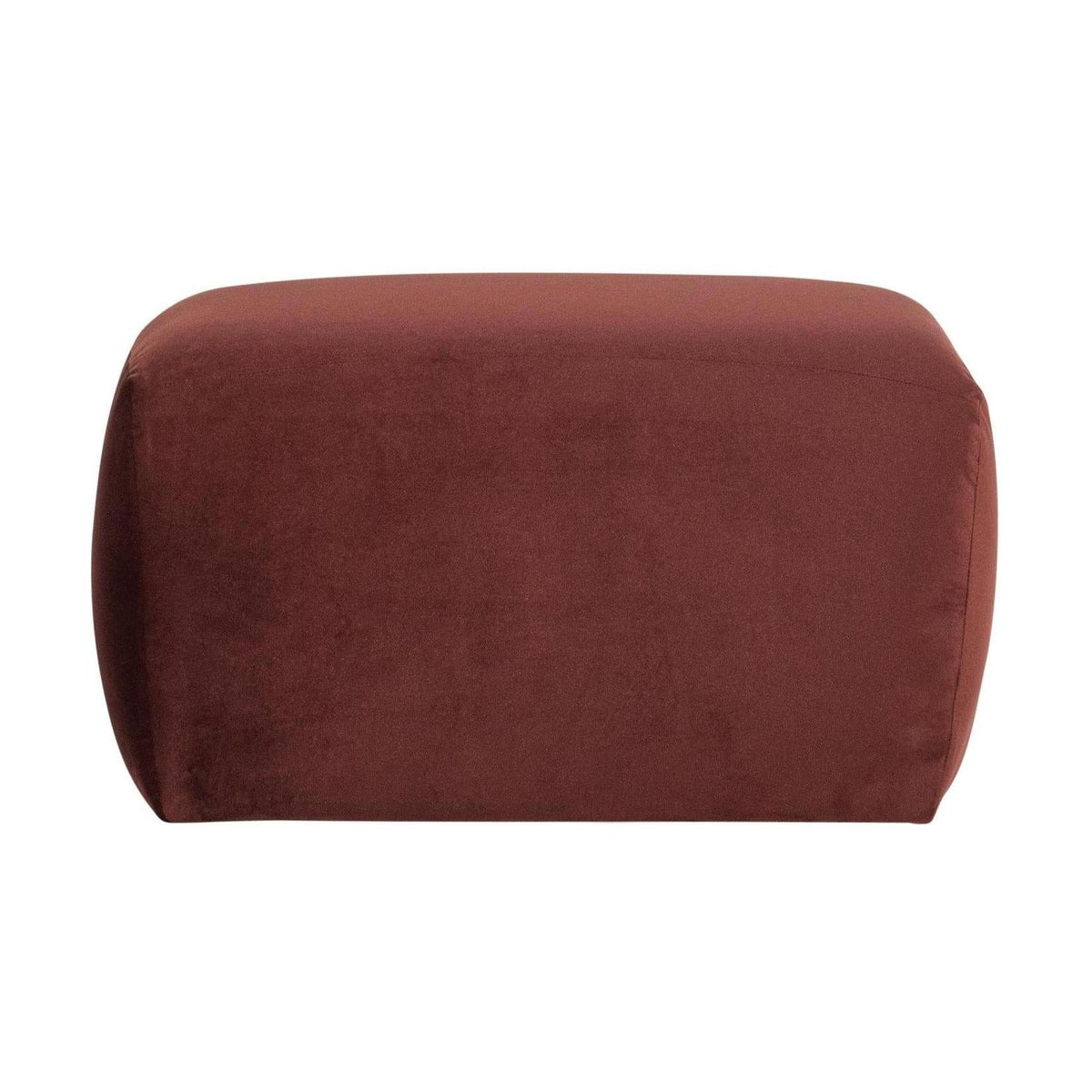 WOOOD Mojo Base poef velvet Kastanjebruin