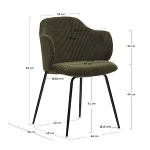 Kave Home Yunia eetkamerstoel Green
