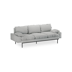 HKliving Retro 3-zitsbank Corduroy Rib Cream
