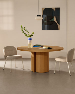 Kave Home Arino eetkamerstoel chenille Beige