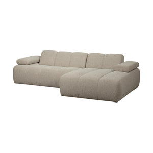 WOOOD Mojo chaise longue bank rechts bouclé Beige Melange