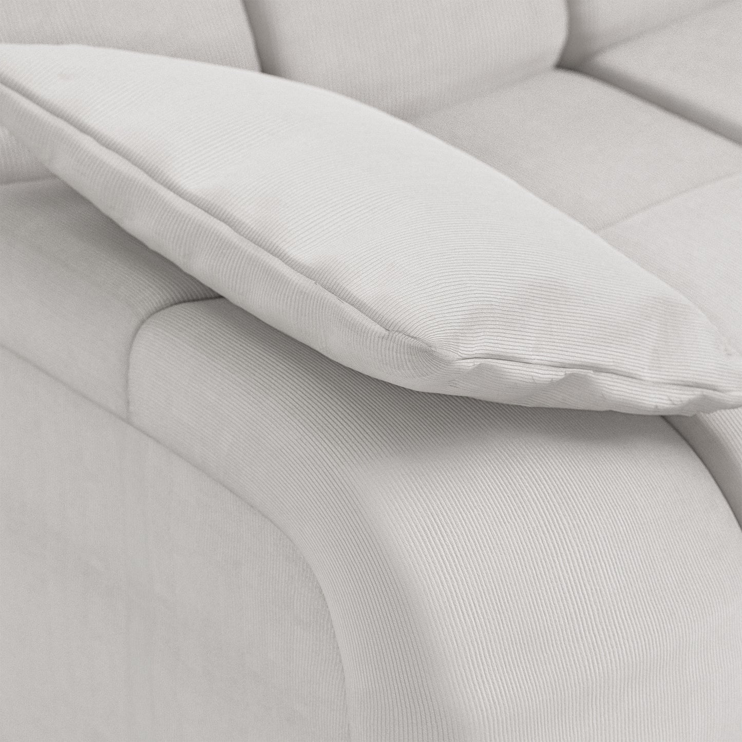 HKliving Wave bank left low arm Corduroy Rib Cream